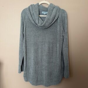 Barefoot Dreams CozyChic Ultra Lite Coastal Cowl Neck Tunic Jade Size Medium